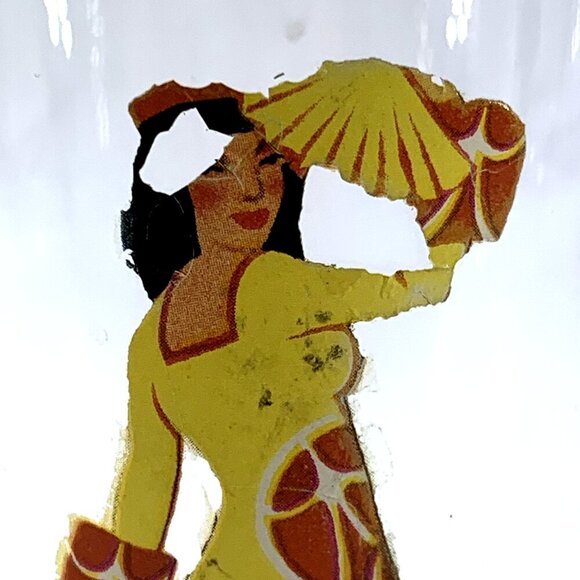 Peekaboo Bar Glass 1940s Girls in Asian Nude FLAW - Picture 2 of 8